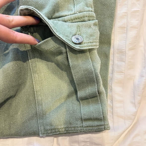 Green Cargo Jeans Womens - Picture 3 of 4